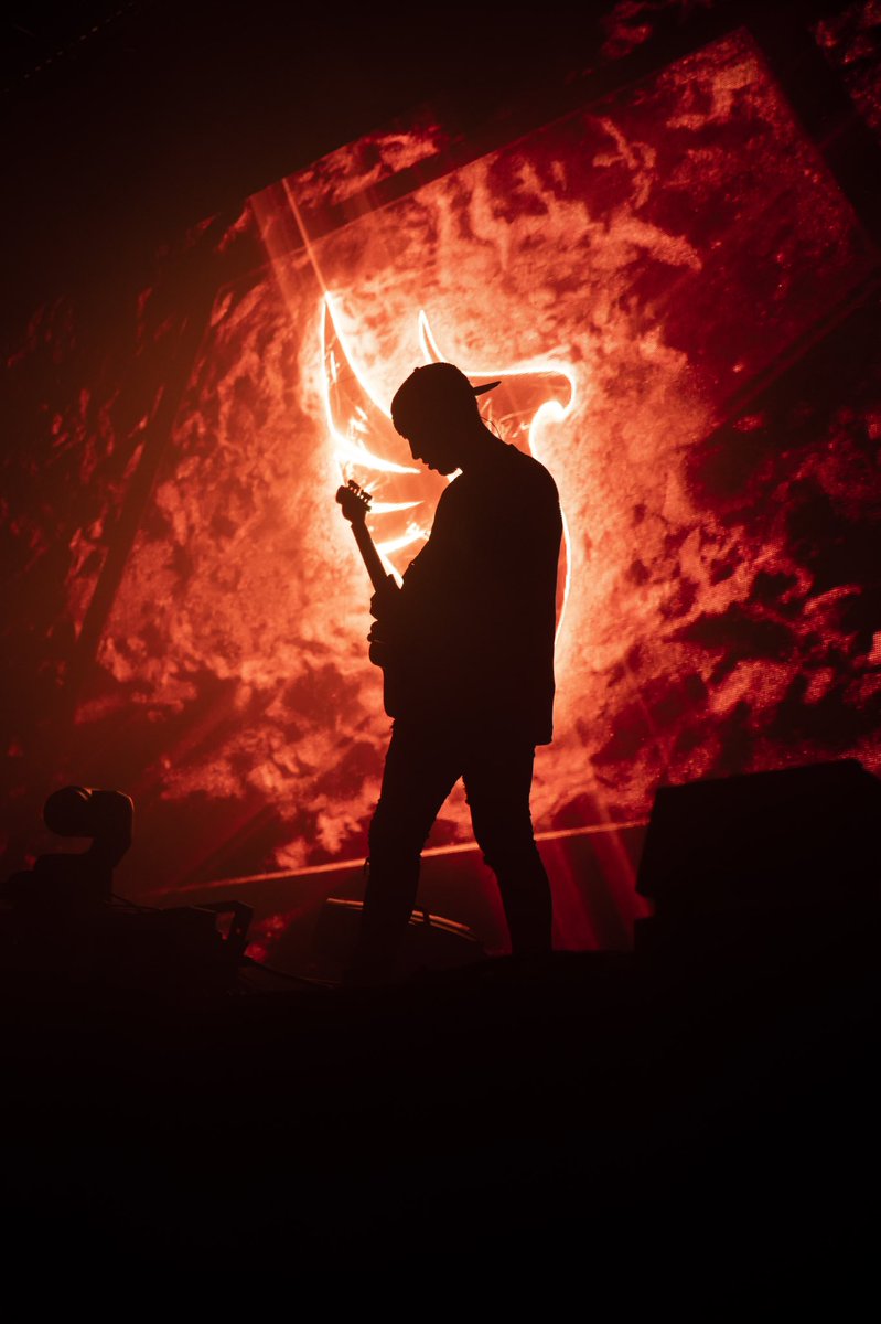 ILLENIUM's tweet photo. I played guitar for the first time ever on stage last night and I was nervous as shit but that experience was fkn sick. I’m so proud of this ascend show. I’m playing with my best friends every night and it’s a vibee. Can’t wait to see u guys there!!! Tix - https://t.co/xsYk1PVMnE https://t.co/mMyDqbVNOG