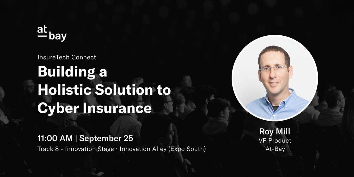 KeepRisk_AtBay's tweet photo. Wanna see what we've been building? @milmilon will be showcasing at #ITC2019, 9/25 at 11AM. Come check us out! #Insurtech #cyber https://t.co/FVXWjZbITt