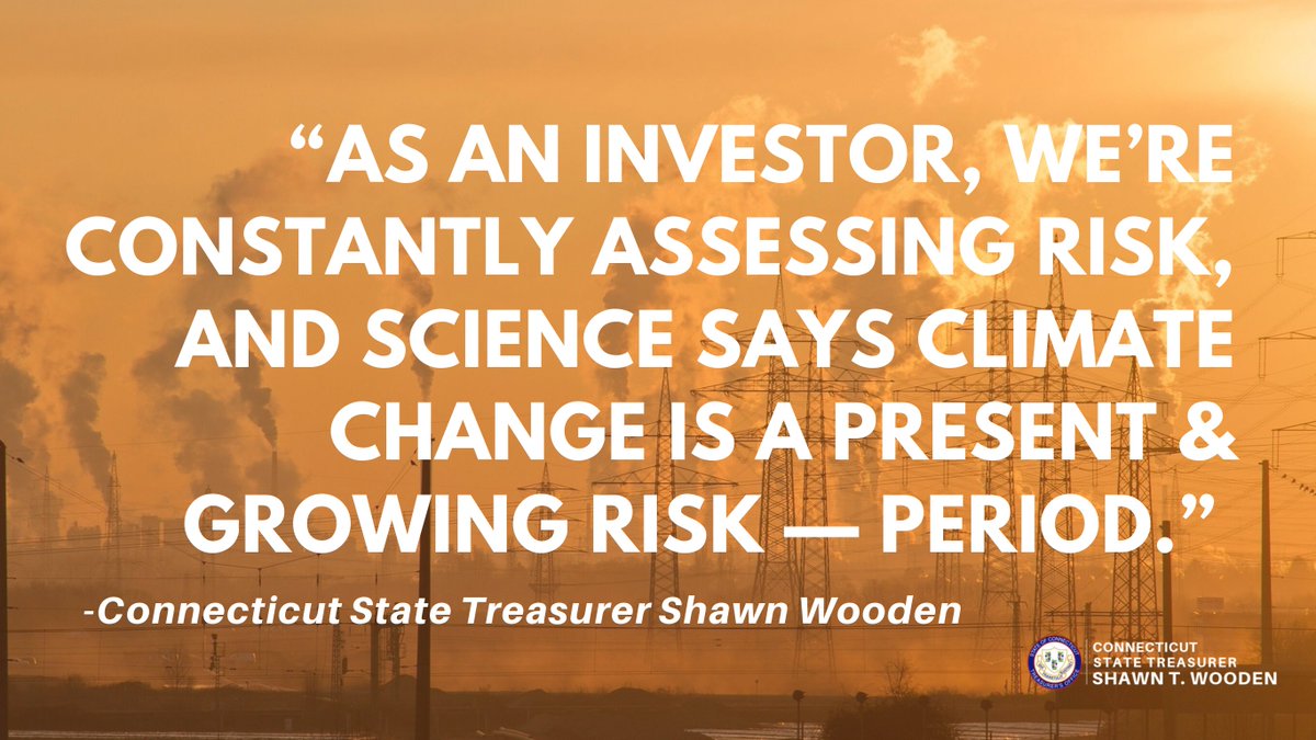 TreasurerWooden's tweet photo. Attempts to undermine policies geared to curb #ClimateChange run contrary to economic interests.  Deadlier weather patterns &amp; rising temps have cost the US economy billions of dollars. #ClimateChangeIsReal &amp; having immediate impact on our planet and our portfolio companies. https://t.co/p5bsMZcFl0