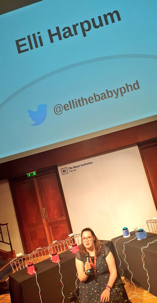imperialasone's tweet image. @ellithebabyphd telling us about her experiences as a female scientist, who grew up with a hidden disability and is now also in a wheelchair 
#DisabledinSTEM
#DiversityChallenge
