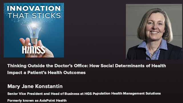 HIMSS's tweet photo. [PODCAST] Episode 53: Thinking Outside the Doctor’s Office: How #SDOH Impact a Patient’s Health Outcomes #PopHealthIT https://t.co/P84hdFNEJZ https://t.co/21AMId13iC