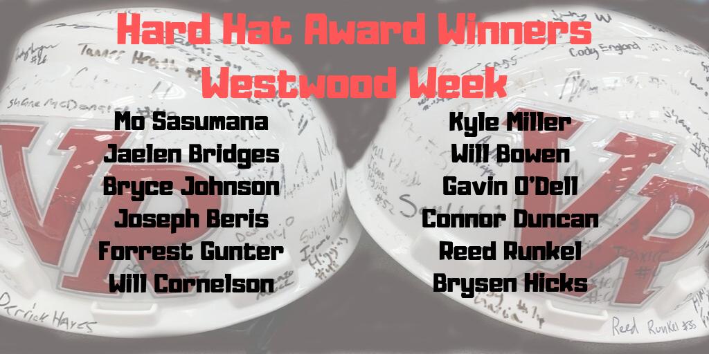 vrhsfootball's tweet image. Our attack teams were exceptional this week and absolutely worked their tails off getting the varsity prepped for Westwood! We had 12 very deserving Hard Hard award recipients today! Keep grinding, it doesnt go unnoticed! #EverythingMatters #BrickByBrick