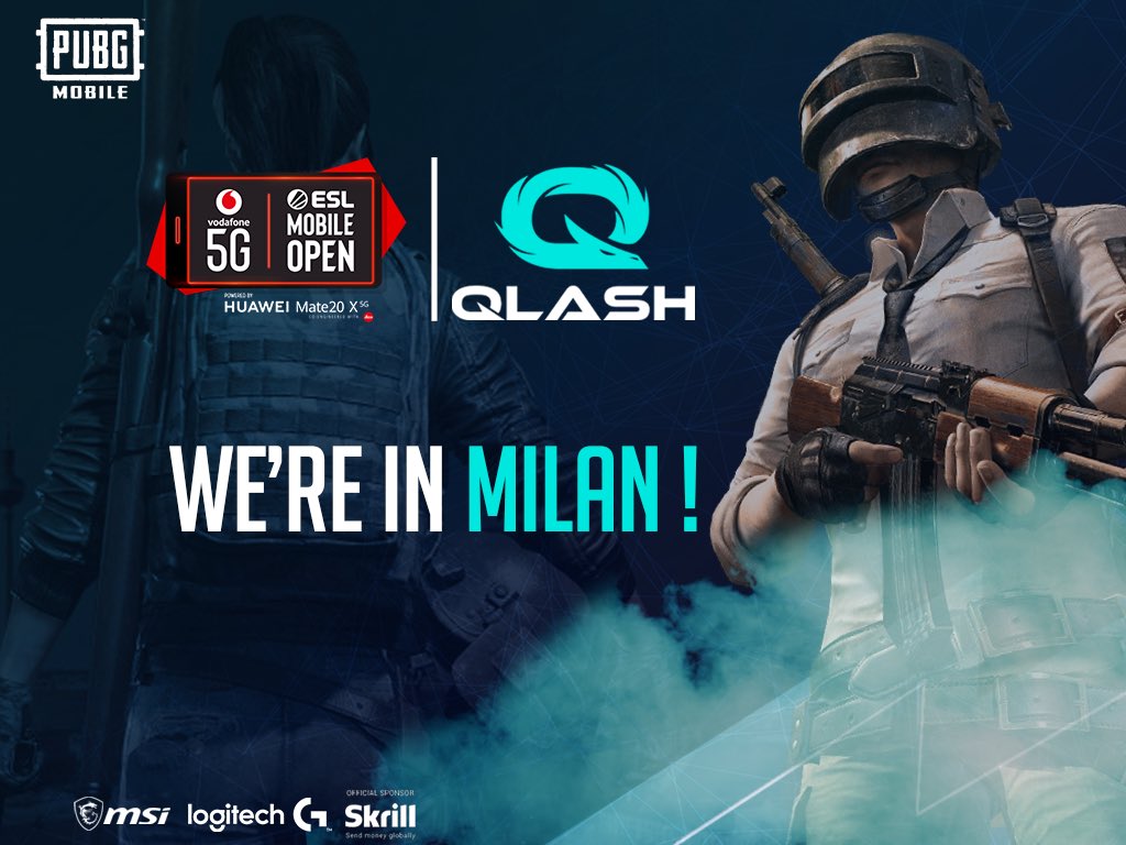 QLASH_PUBG's tweet photo. Our EU Team in #MilanGamesWeek ✈️❤️

#PUBG_MOBILE #QLASH https://t.co/kbFTjUaPEn