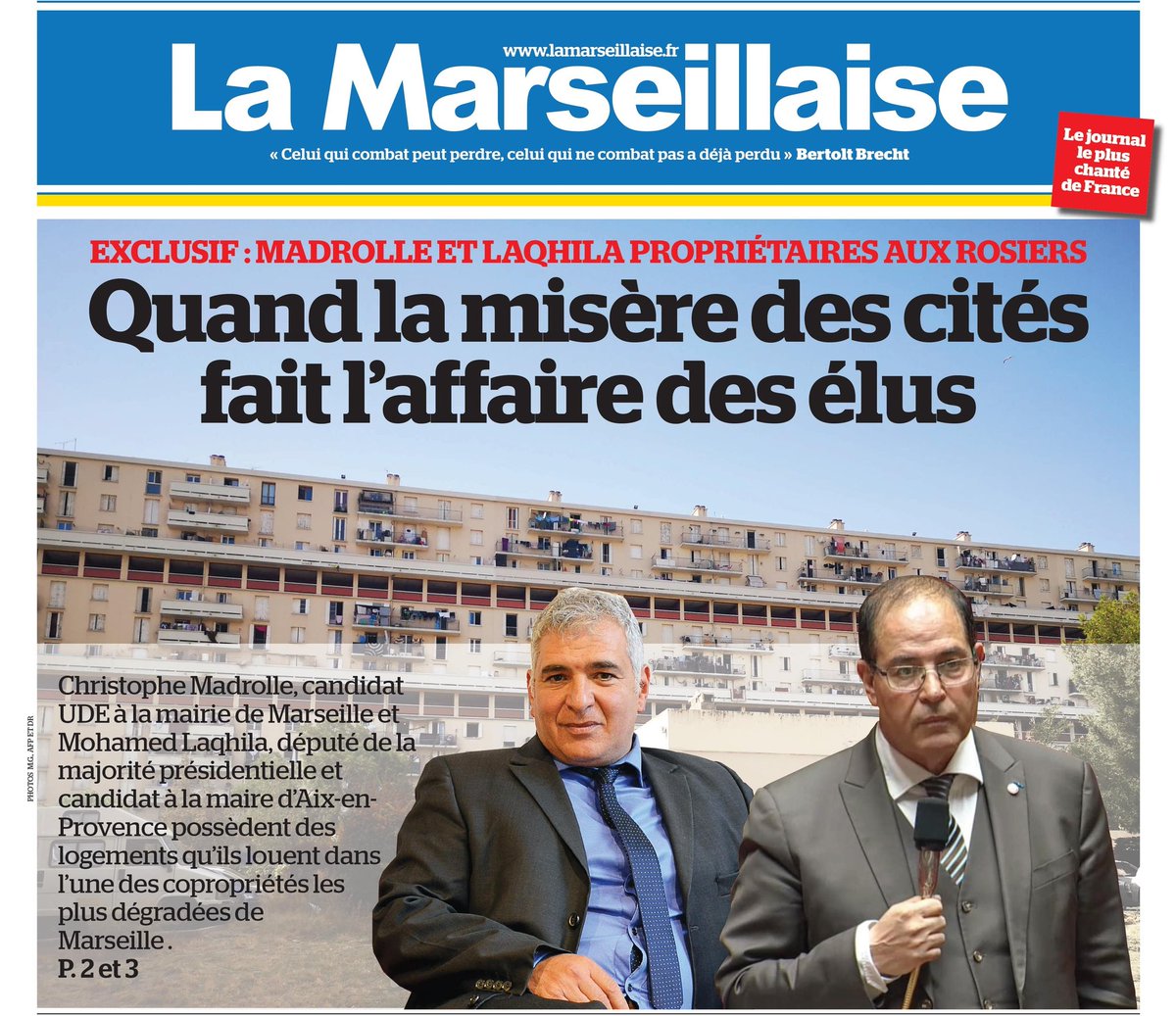 Deux élus LREM mêlés à une affaire de logement insalubre à Marseille.