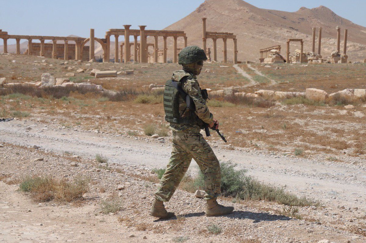 More photos of Russian spetsnaz in Palmyra from September 16, 2019. 11/ https://t.me/sashakots/10594 