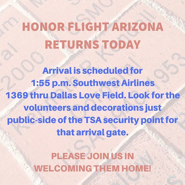 karenbatson's tweet photo. Meet at 1:20 p.m. in Terminal 4 at Concourse D. There will be a Circle of Honor Ceremony at 1:30 p.m. and they will sing God Bless the USA. They will then form two flag lines for the returning heroes to proceed through. https://t.co/Rgt4VBasjP https://t.co/yXWsaPVApO