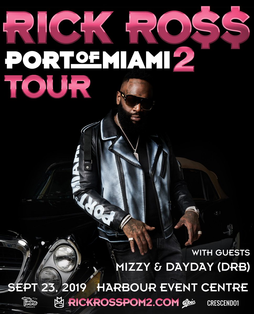 TimbreConcerts's tweet photo. SHOW UPDATE: Mizzy &amp; DayDay (DRB) have been added to the @RickRoss show in Vancouver! 
Tickets available online now: https://t.co/GrpWBMuSFA https://t.co/yzKIx540Mn