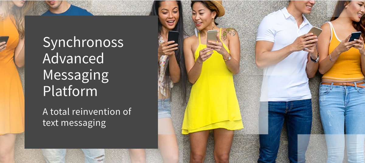 Synchronoss's tweet photo. Click the link to see how our #AdvancedMessaging platform creates new revenue opportunities and increased consumer engagement.
https://t.co/HkKe4zLDom https://t.co/jq112FGOqd