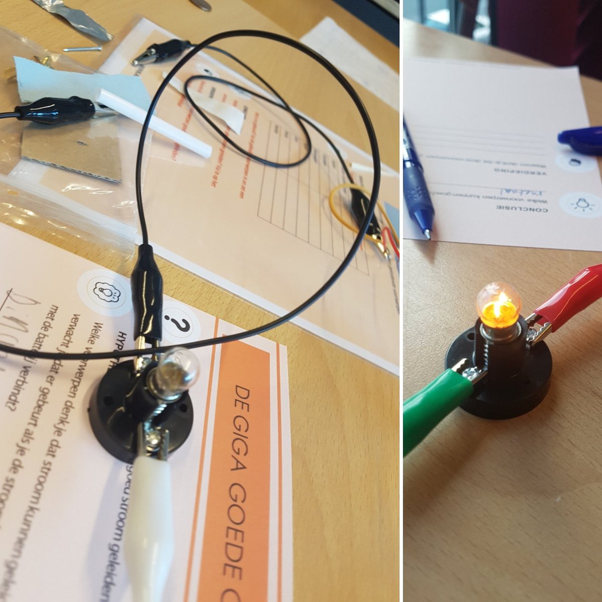 Er zit veel energie in zo'n unIQ-groep! #lampje #elektra #stroomkring