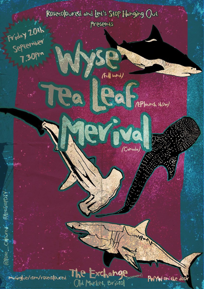 TOMORROW! 
We are in #Bristol for this beauty of a gig!
It’s #paywhatyouwant / donation entry. So don’t miss out. 
@thisiswyse @tomtealeaf @merival 
at @exchangebristol
Poster by @rhileedesign 
#bristolgigs #bristolfreegig #diyshows #indierock #singersongwriter #livemusic