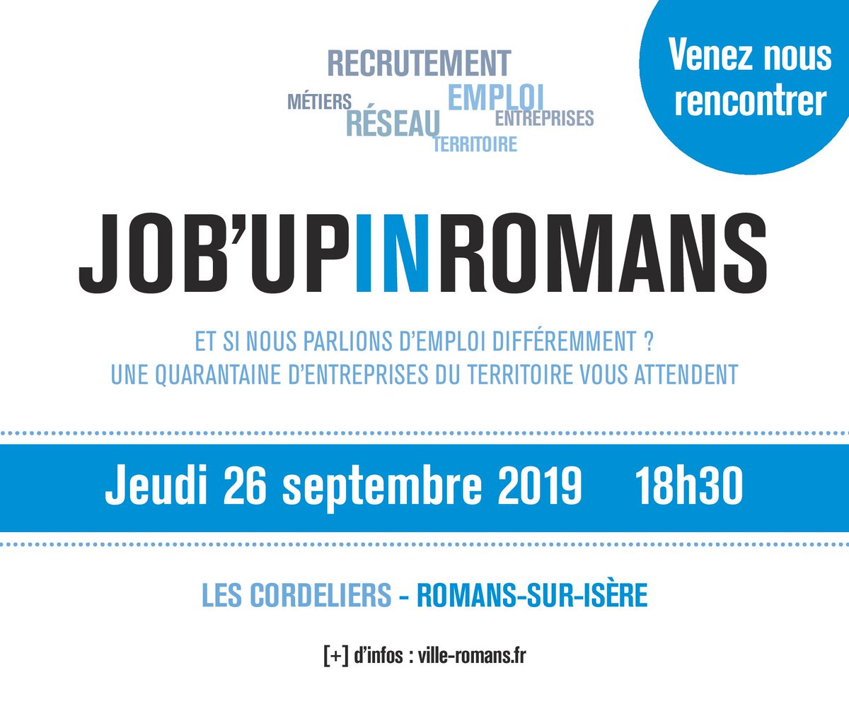 isra_cards's tweet photo. ISRA participe à Job'up in Romans 2019 ! https://t.co/ZDmprq9a8W
