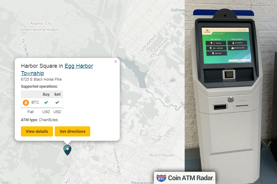 CoinATMRadar's tweet photo. Find this new installed @ChainBytes #bitcoin machine at Harbor Square in #EggHarborTownship πΊπΈ. Operated by #ATMMoneyMachine. Supported coins: #BTC
https://t.co/aihjAM5xyZ https://t.co/jPB61ZYJUR
