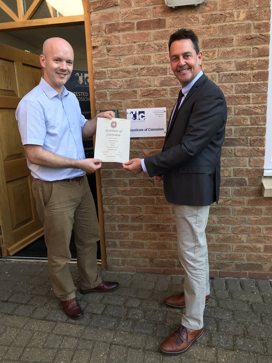 DavidHorrocks's tweet photo. I think I can honestly say this is a proud moment in anyone’s career, today by resolution of council, I was awarded Fellow status! #icorr #ficorr #fellowoftheinstitute #davidhorrocksficorr #theinstituteofcorrosion thank you to my supporter @BAMNuttall @BAMGroup_EU https://t.co/73LD4iYLaI
