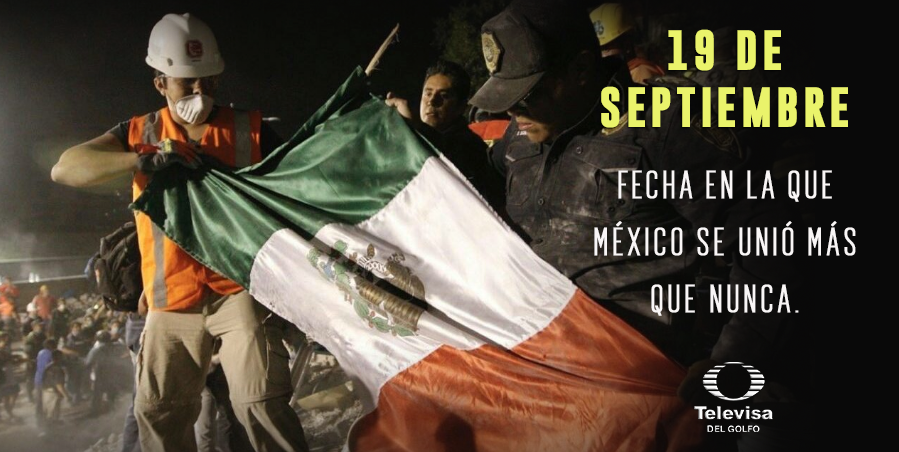 TelevisaGolfo's tweet photo. Se cumplen dos años del sismo del 19 de septiembre de 2017 que dejó 369 muertos y sacudió a México mientras recordaba a las víctimas del terremoto de 1985. https://t.co/3Vhmko9oII