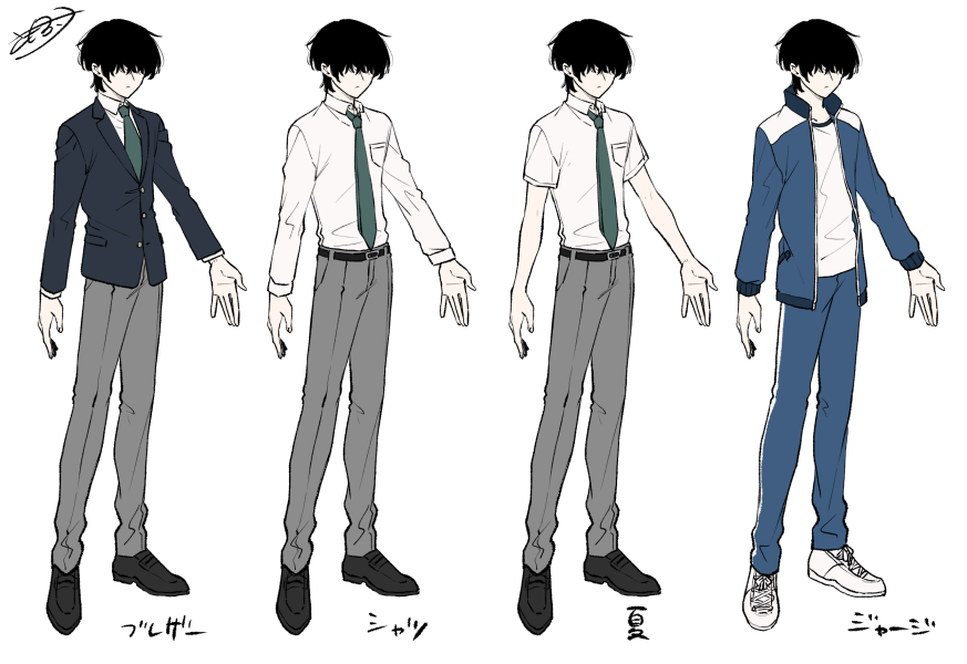 (創作)自分で生み出しといてなんだけど難しいなこいつと思いながら固めてあげたくてもさもさ描いてる…髪が楽しい 