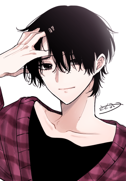 (創作)自分で生み出しといてなんだけど難しいなこいつと思いながら固めてあげたくてもさもさ描いてる…髪が楽しい 