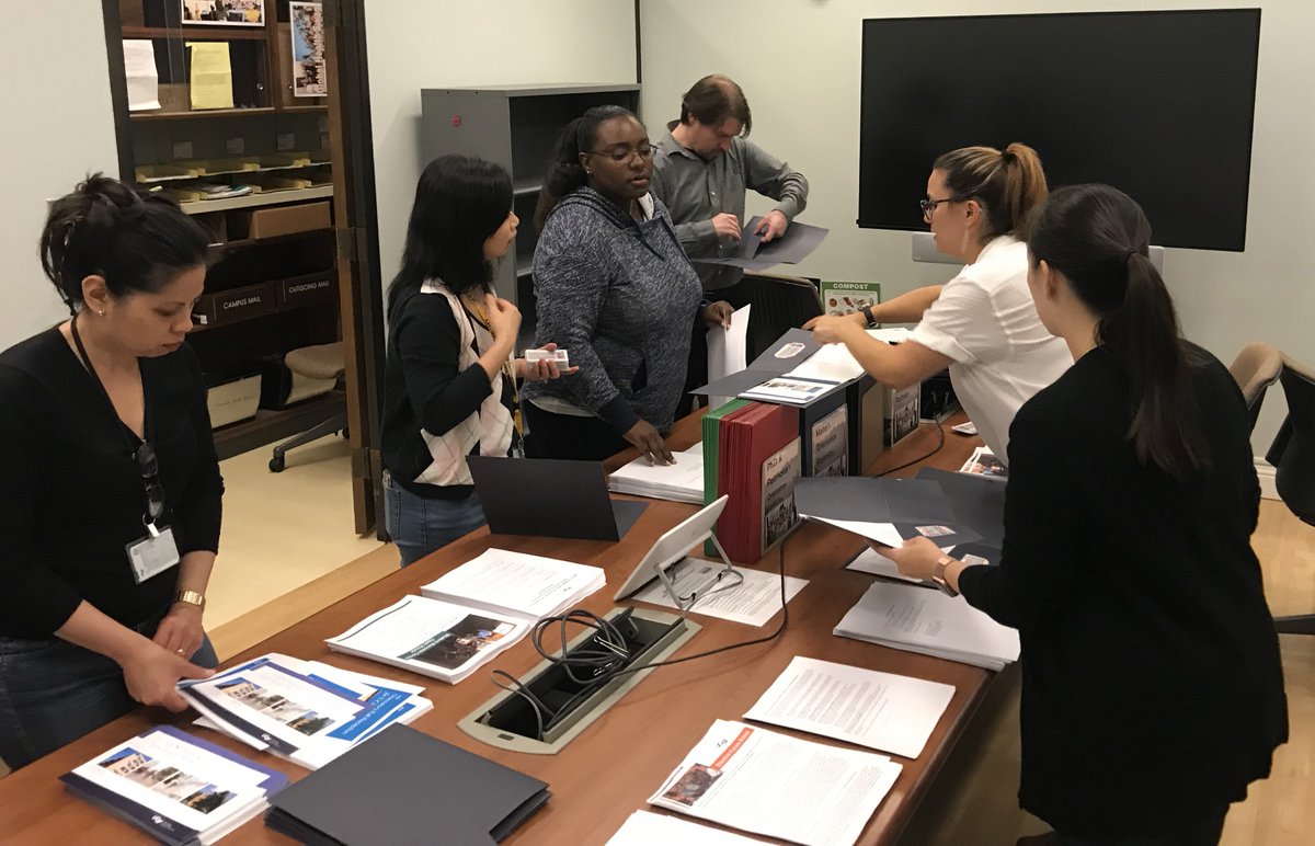UCSFNurse's tweet photo. @UCSFNurse staff is hard at work preparing materials for next week's orientation. #UCSFBackToSchool https://t.co/LQtLL3CeAW