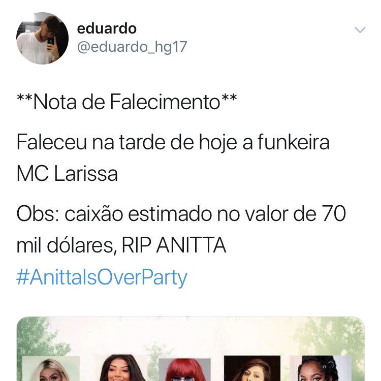 UM MARCO NA CARREIRA: Há um ano atrás acontecia a maior onda de hater sofrida por Anitta. Só quem viveu sabe. #AnittaIsOverParty