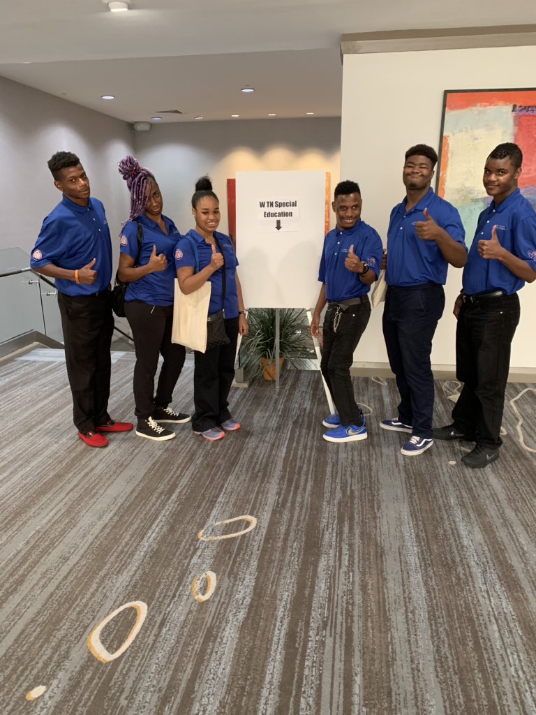 CCTP_UM's tweet photo. CCTP students are on the move. Working their first mini internship assisting at West TN Special Education Conference. #SCSis901 #DoingtheWork @SCSK12Unified @UofMemphisSPED https://t.co/yoORwW97fZ