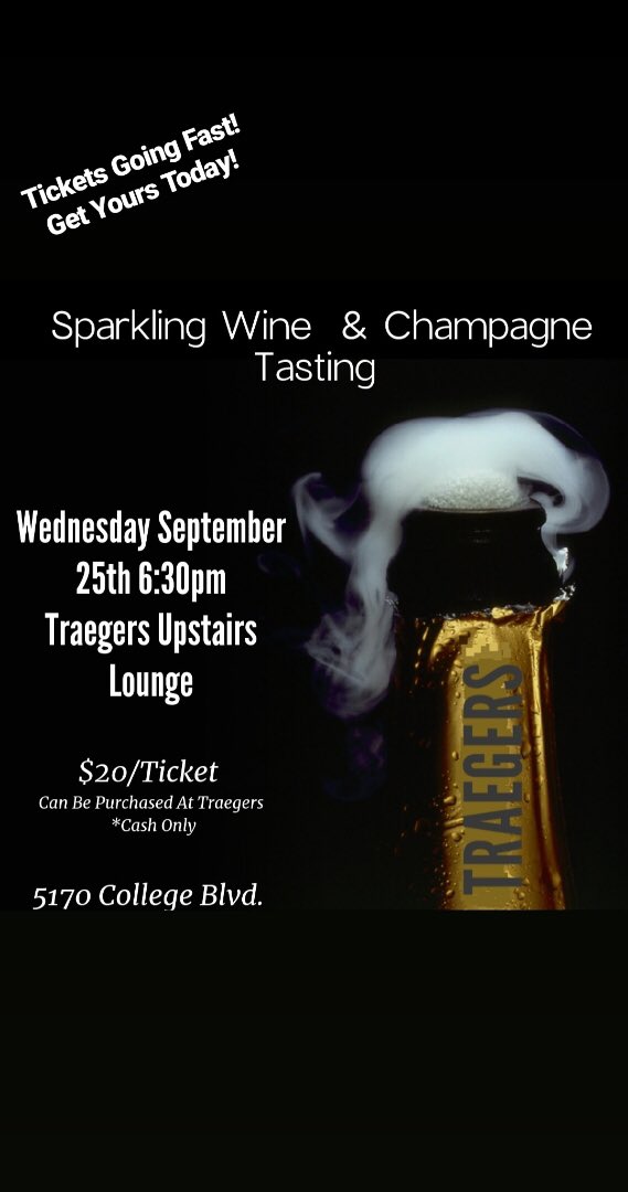 traegersbar's tweet photo. Tickets Available But They Are Going Fast- these events sell out, so don't delay!  Tickets can be purchased at Traegers Bar. *Cash Only
$20/Ticket
Tasting Includes:
Hors d'oeuvres, Bottles Available For Purchase, &amp; Tasting Menu. https://t.co/xlH1OUqn1u