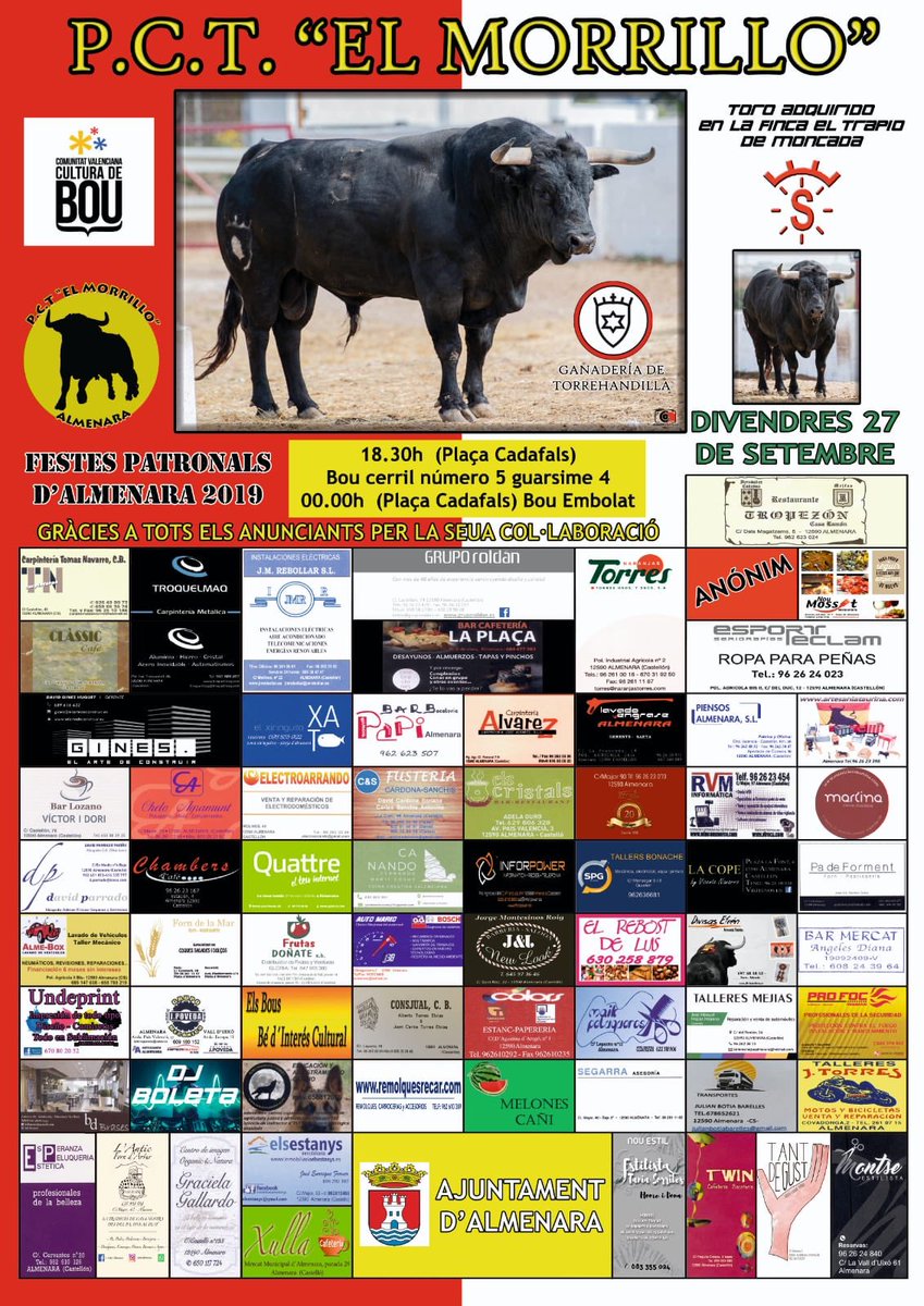 finca_eltrapio's tweet photo. 👉🏻El viernes 27 de septiembre exhibiremos el número 5 de Torrehandilla en Almenara (Castelló). https://t.co/UrXb3QIwIi