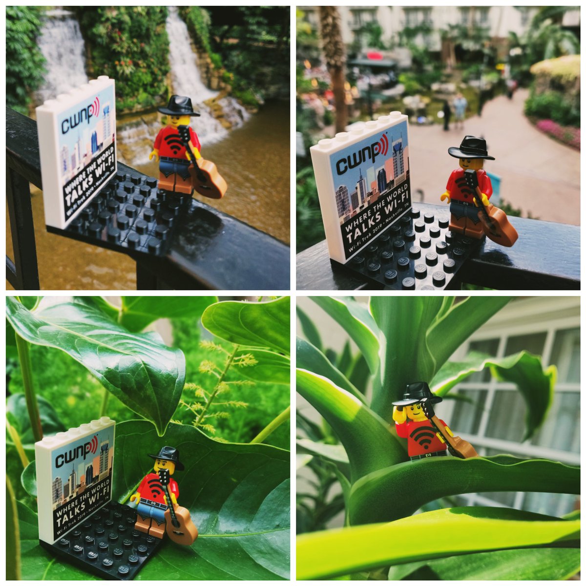 Rai_Gourav's tweet photo. Legoman surveying for wireless AP locations around the Gaylord campus #WFTLego https://t.co/b14a3e5SMI