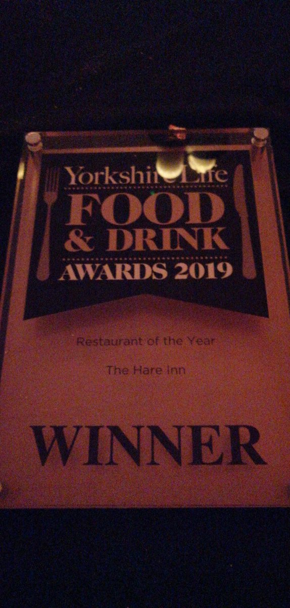 Great night at Yorkshire life food and drink awards. 
Over the moon that we won restaurant of the year :D 
@Yorkshire_Life @HareScawton @Total_Food_Serv @TFS_Char_Steph @chefoverington  #chefoftheyear #restaurantoftheyear #smallbutmighty #yorkshirelife