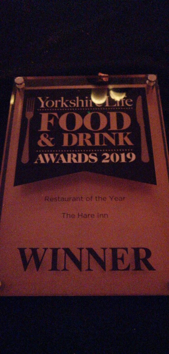 Patrick Jeffrey (@patchjay21) on Twitter photo Great night at Yorkshire life food and drink awards.
Over the moon that we won restaurant of the year :D
<a href="/Yorkshire_Life/">Yorkshire Life</a> <a href="/HareScawton/">The Hare At Scawton</a> <a href="/Total_Food_Serv/">๐ง๐ผ๐๐ฎ๐น ๐๐ผ๐ผ๐ฑ๐๐ฒ๐ฟ๐๐ถ๐ฐ๐ฒ</a> <a href="/TFS_Char_Steph/">TFS Charlotte & Steph</a> @chefoverington #chefoftheyear #restaurantoftheyear #smallbutmighty #yorkshirelife Great night at Yorkshire life food and drink awards.
Over the moon that we won restaurant of the year :D
<a href="/Yorkshire_Life/">Yorkshire Life</a> <a href="/HareScawton/">The Hare At Scawton</a> <a href="/Total_Food_Serv/">๐ง๐ผ๐๐ฎ๐น ๐๐ผ๐ผ๐ฑ๐๐ฒ๐ฟ๐๐ถ๐ฐ๐ฒ</a> <a href="/TFS_Char_Steph/">TFS Charlotte & Steph</a> @chefoverington #chefoftheyear #restaurantoftheyear #smallbutmighty #yorkshirelife