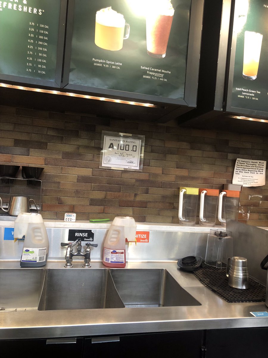 jaydeezay's tweet image. My wife’s Starbucks (that she manages) got a rating of 100 on the health inspection if u want that clean good coffee come to Lawndale in Greensboro #lightflex good job babe 🤙🏽