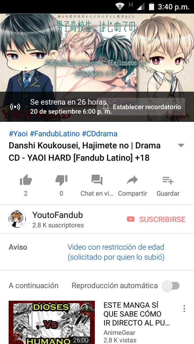 Youtofandub Bueno Mi Momento Ha Llegado Manana 18pm Argentina Llega El Fin Fandub Yaoihard V Recuerden Poner Su Recordatorio 7w7 T Co Lxdfxad4ry Youtofandub Bueno Mi Momento Ha Llegado Manana 18pm Argentina Llega El Fin Fandub Yaoihard V Recuerden Poner Su Recordatorio 7w7 T Co Lxdfxad4ry
