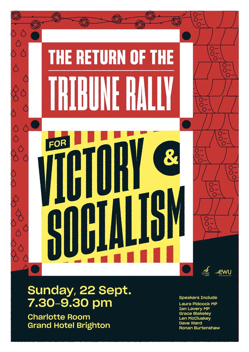tribunemagazine's tweet image. We're delighted to announce M O R E   S P E A K E R S for our Tribune Rally this Sunday.

🌹 @JonAshworth, @CPeace313, @NavPMishra, @LauraMcAlpine, @HudaElmi_, @Tim_Roache, @Jessie4Mayor - and many more to come!🌹

Join us: bit.ly/tribunerally