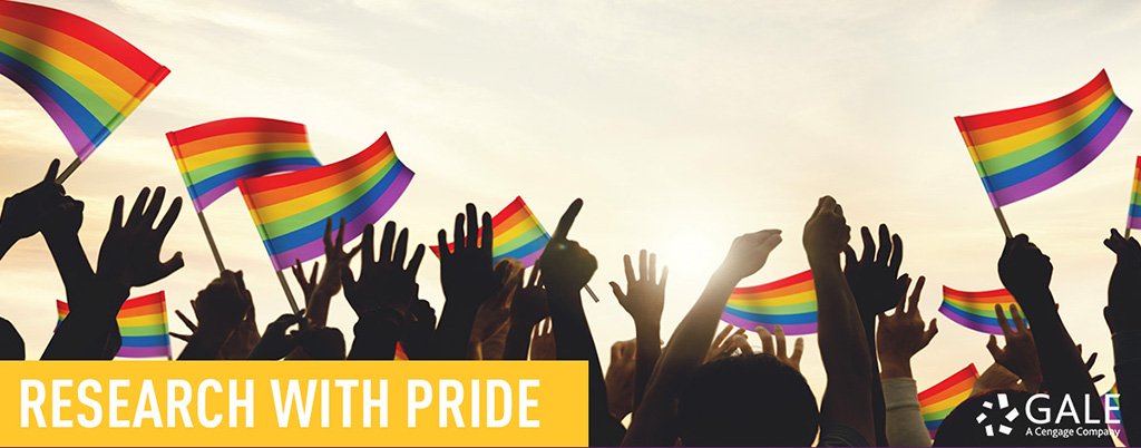 a silhouette view of people waving rainbow flags