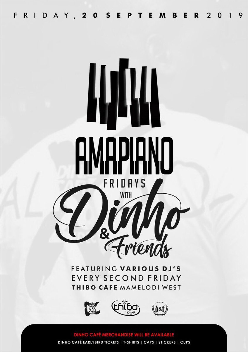 ChilpadLife's tweet image. Official Dinho Café Merchandise Available From Tomorrow At Thibo Café. 

Pull Up In Numbers And Join The Movement.

#DinhoCafe26Dec2019
#ColorFest 
#Dinho&amp;amp;FriendsAmapianoFridays