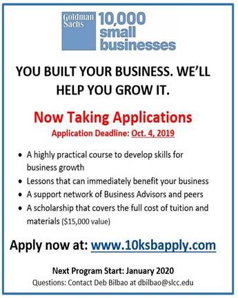 NAWBOSLC's tweet photo. Are you read to really take your business to the next level? Our community partner, Goldman Sachs 10,000 Small Businesses, is accepting applications for their next cohort. Graduates receive a one-year honorary membership to NAWBO.

Apply at https://t.co/EsGjetGd3b https://t.co/9nt3bmqSGZ