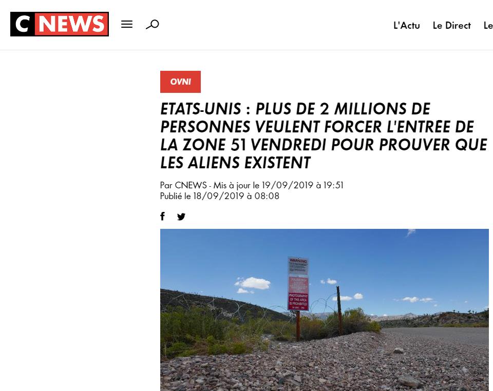 ylanbTC's tweet image. #Area51 Plus de 2 Millions de personne vrm ?
Sa commence a 3h du mat au Nevada donc à 12h pour nous