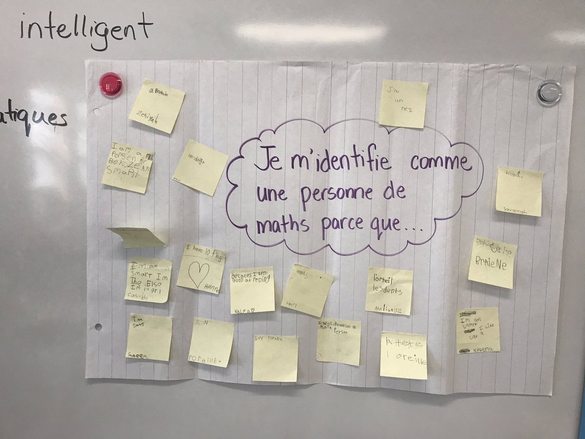 T4Tasneem's tweet photo. Can you express how you are a math person en francais? #positivemathidentity #growthmindset #mathbelonging @Errs5 @DDSBSirJohnAMac @DDSBKto8 https://t.co/XhGOqlTXkr