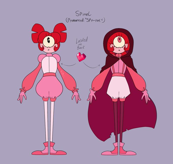 She wears a... I redesigned my old Spinel OC! 
