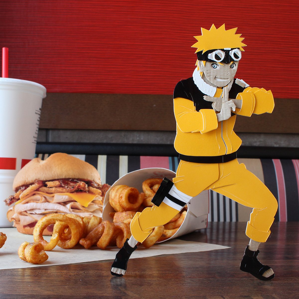 Arbys's tweet photo. None of you would be able to do something like this!! But I can!! I'm incredible!! https://t.co/lG3y0XKJWD