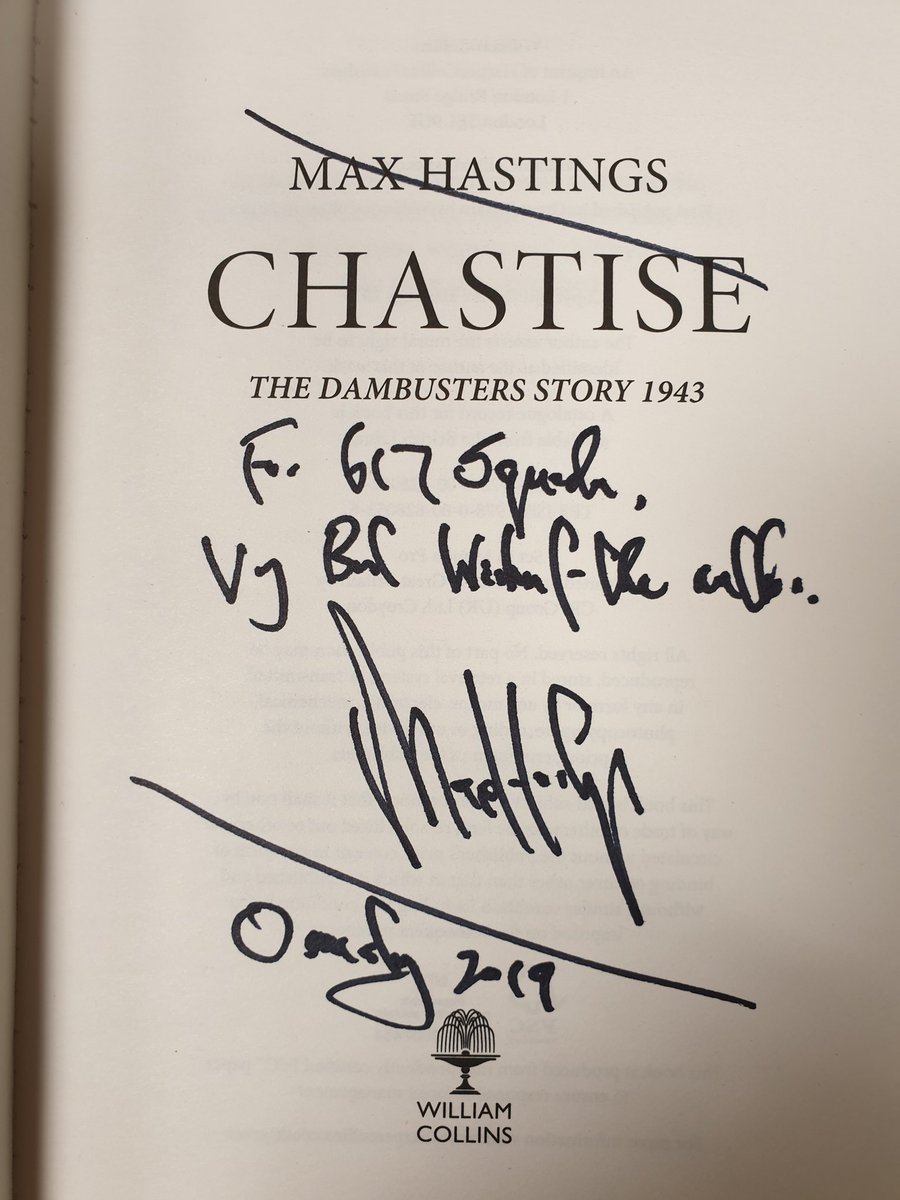 Thanks FS Millard for securing a signed copy for sqn. On the day we remember 617's first OC, Wg Cdr Gibson VC DSO* DFC* #Leader #Legend #dambusters