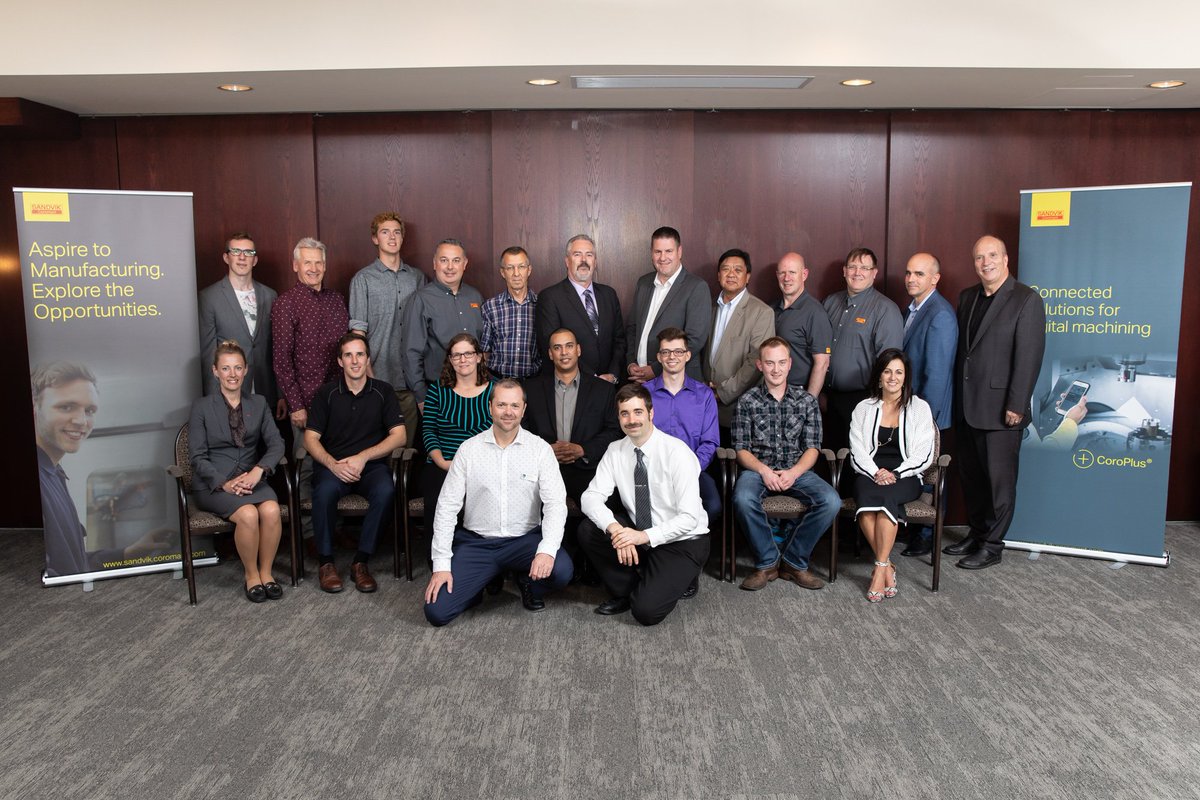 SandvikCanada's tweet photo. Last night at the Annual Award Dinner, @SandvikCanada was honoured to award eleven @NAIT students in the Machinist Apprenticeship Program with scholarships for their high academic achievement. A big congratulations to these well-deserving individuals! 👏 https://t.co/OUsoJhxcjg