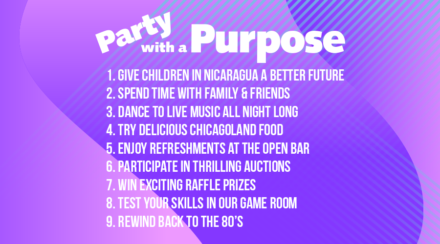 PWAPChicago's tweet photo. It's getting closer to our gnarly 9th Annual Party with a Purpose and we're totally stoked! Here's 9 radical reasons for you to be there! #PWP2019 #80sTheme https://t.co/EIreJj7mgc https://t.co/sja53oTBir