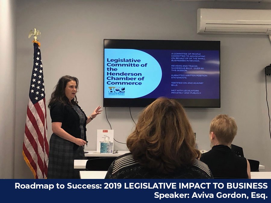 HCC_Nevada's tweet image. Thank you to @AvivaGordonEsq for today's Roadmap to Success, covering the "2019 Legislative Impact To Business".

#RoadmaptoSuccess #HBRC #Learning #Education