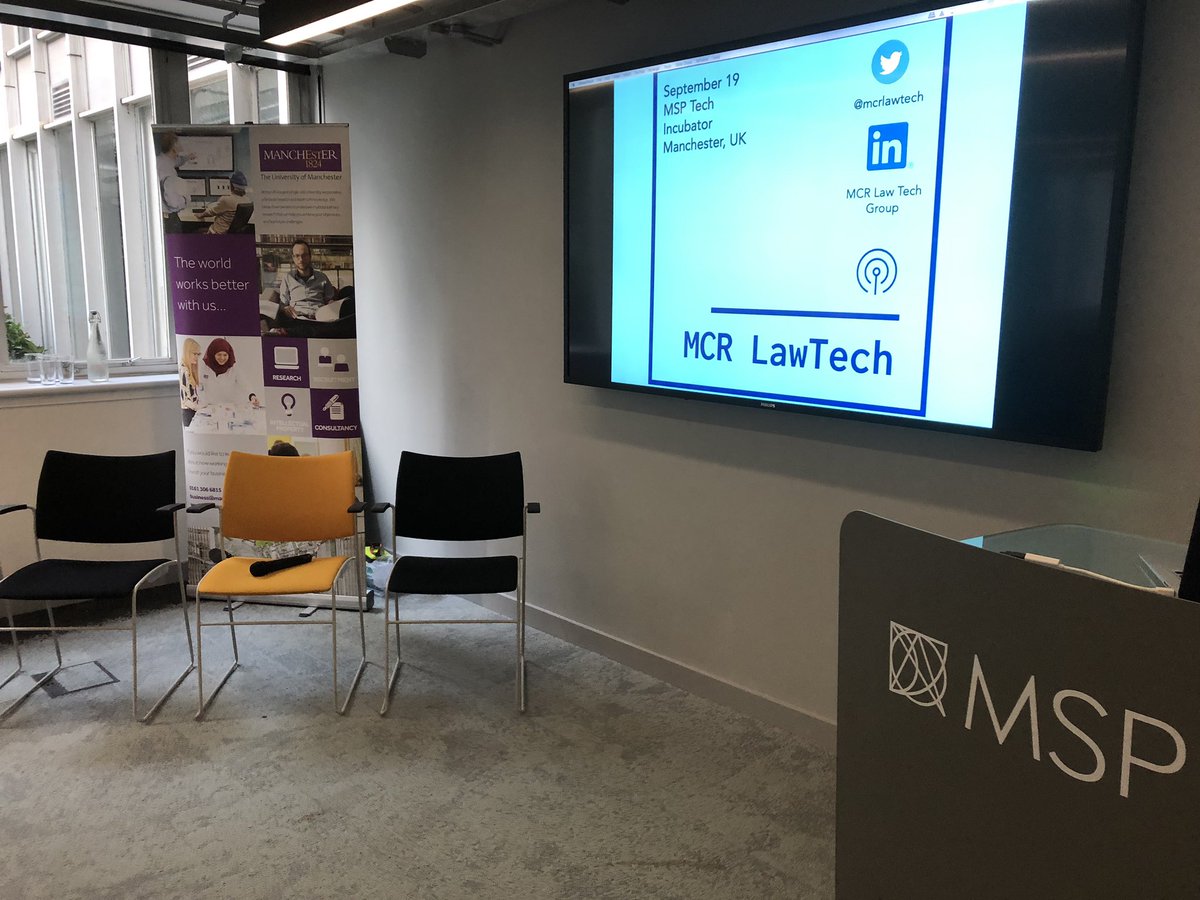 Rachadelic's tweet photo. The legal sector is changing faster than even the most innovative law firms can keep up with, co-creation will be key to innovating &amp; succeeding. Interesting discussion at the 6th @mcrlawtech meet-up. That’s why the Manchester Law &amp; Technology Initiative was launched. #McrLawTech https://t.co/GzNmzJYXz0