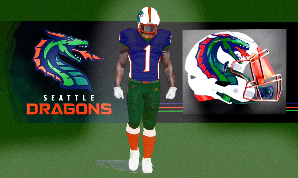 xfl seattle dragons uniforms