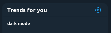 Trends for you: dark mode