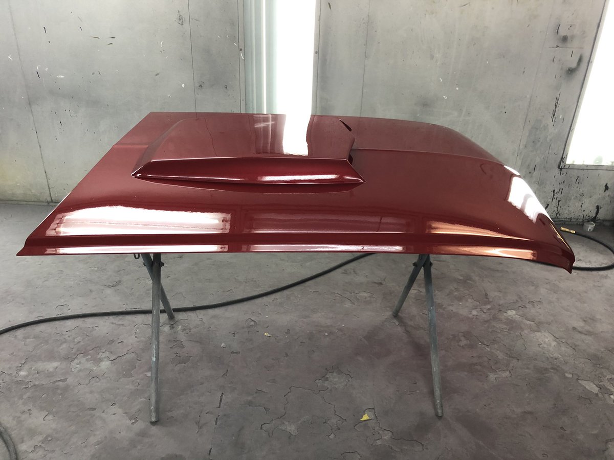 redneckas1an's tweet photo. Hood scoop molded in and painted #1967 #rustang https://t.co/1f3zMOBXQv