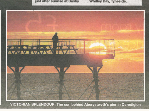 Nice little repro in the #DailyStar of one of my #sunset over <a href="/RoyalPier/">ROYAL PIER 🏴󠁧󠁢󠁷󠁬󠁳󠁿</a> #aberystwyth pix.....[keep count <a href="/leepriceuk/">Lee Price</a> ] © <a href="/KeithMorrisAber/">keith morris</a> via <a href="/AlamyNews/">Alamy News</a>