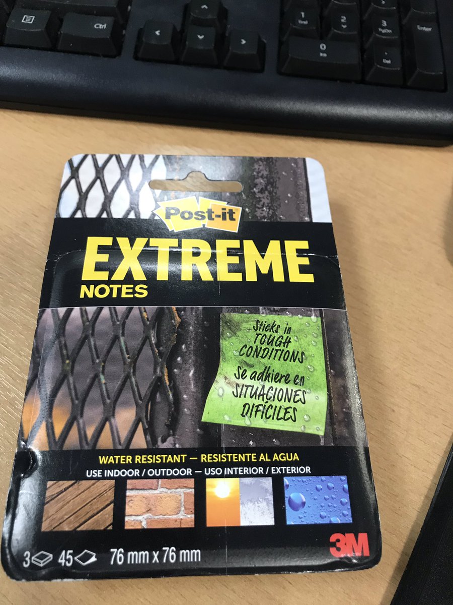 SevernOffice's tweet photo. These sre โExtremeโ as the name, Post-it notes that can be used for outside ๐ @BristolBizHour @somersethour #bristolbizhour #somersethour #extremenotes #postit #3M https://t.co/ZbOZwB5yRn