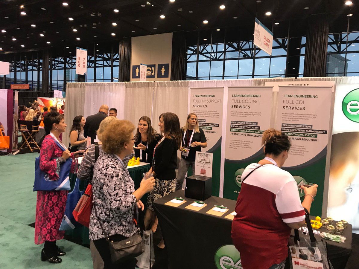 e4_health's tweet photo. e4 has wrapped up another successful exhibition at #AHIMA19! Thanks to all the clients, colleagues and partners who made the AHIMA Health Data and Information Conference such an inspiring, fun and educational experience. See you in Atlanta in 2020!
#AHIMA #HIM #LEANEngineering https://t.co/PzvLLVKnFM
