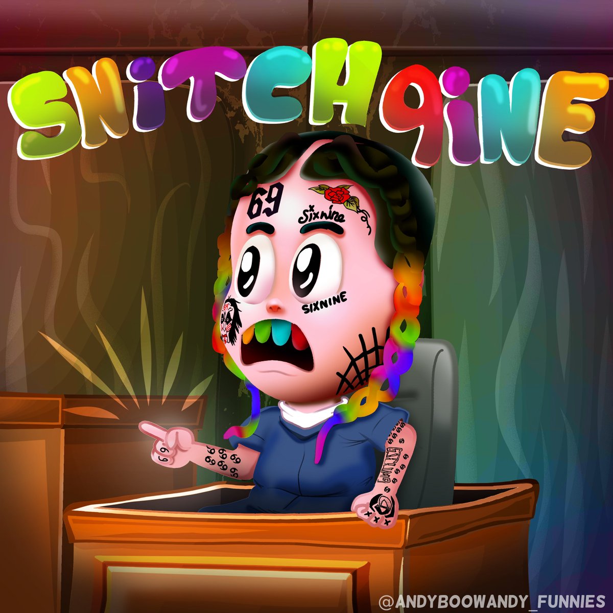 AndyBooPandy's tweet image. Made this cuz this shits like a movie. I dont need a Netflix subscription for this week at least #Tekashi69 #TreyWay #TrippieRedd #Snitch9ine